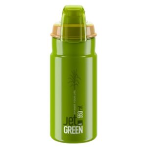 Bidon Elite Jet Green Plus 550 ml verde oliva logo blanco