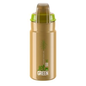 Bidon Elite Jet Green Plus Brown 550 ml verde/marron logo blanco