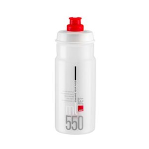 Bidon Elite Jet Plus 550 ml blanco logo rojo