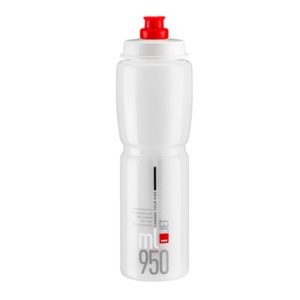 Bidon Elite Jet Plus 950 ml blanco logo rojo