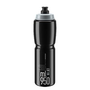 Bidon Elite Jet Plus 950 ml negro logo gris