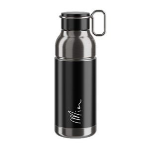 Bidon Elite Mia 650 ml negro/plata