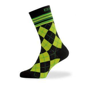Calcetines Biotex diamantes negro/amarillo fluo