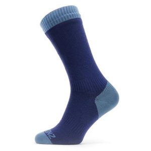 Calcetines Sealskinz medianos impermeables para clima calido azul marino