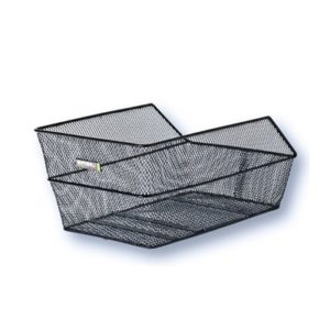 Cesta trasera Basil Cento S acero negro con fijacion (39x24x21 cm)