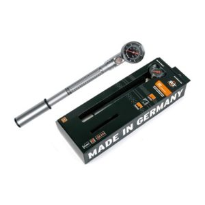 Hinchador SKS USP para horquilla de suspension con manometro hasta 22 bar plata