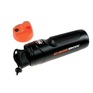 Bidon portaherramientas SKS Cagebox negro/naranja con bolsa de nylon