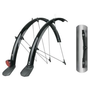 Juego de guardabarros SKS Trekking 28"con paso de cables y reflectante plata 53 mm