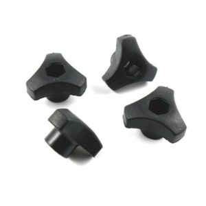 Kit Peruzzo 6 tuercas estrella con pomos de plastico diametro 6 mm