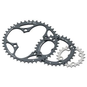 Plato Stronglight MTB alu 9/10V.interior 4 brazos 104/64 para SRAM XO 2x10 negro 27 dientes