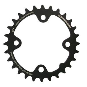 Plato Stronglight SRAM XX/X0/X7/X9 MTB alu 2x10V.interior 4 brazos 120/80 BCD negro 27 dientes