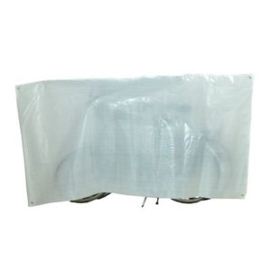 Funda protectora Duo VK para 2 bicis 130 x 250cm, blanco, con ojetes