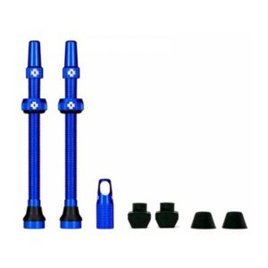 Juego valvulas Muc-off tubeless 80mm aluminio azul