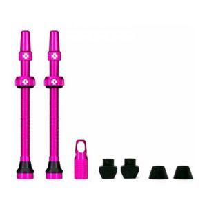 Juego valvulas Muc-off tubeless 80mm aluminio rosa