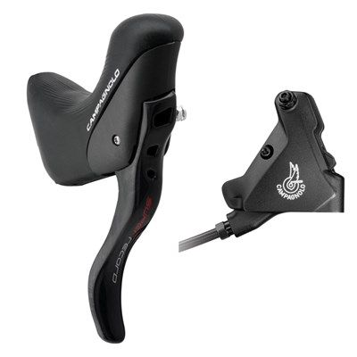 Maneta freno/cambio Campagnolo Super Record EPS derecha hidr. 12V 140 mm pinza tras. Flat mount negr