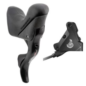 Maneta freno/cambio Campagnolo Record EP derecha hidraulico 12V 160 mm pinza trasera Flat mount negr
