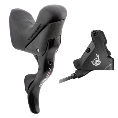 Maneta freno/cambio Campagnolo Record EP derecha hidraulico 12V 160 mm pinza trasera Flat mount negr