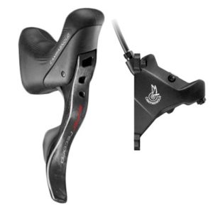 Maneta freno/cambio Campagnolo Super Record EP izquierda hidr. 2V 160 mm pinza del. Flat mount negro