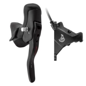Maneta freno/cambio Campagnolo Super Record EPS izquierda hidr. 2V 160 mm pinza del. Flat mount negr