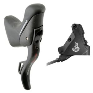 Maneta freno/cambio Campagnolo Super Record EPS derecha hidr. 12V 160 mm pinza tras. Flat mount negr