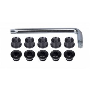 Kit tornillos plato FSA ML021 carretera 2x negro (10 unidades)