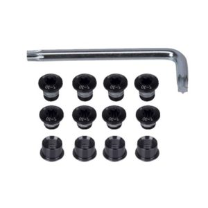 Kit tornillos plato FSA MTB 3X negro (12 unidades)