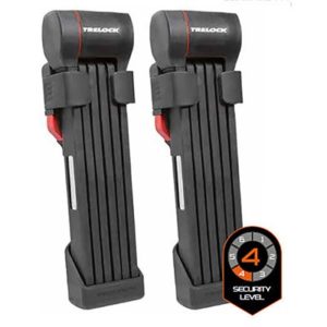 Set candados plegables Trelock FS 480 Cops con soporte X-Press 100 cm negro (2 unidades)