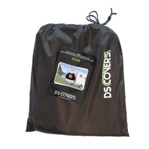 Funda para portabicis DS Covers Star negro con placa señal (2-3 bicis)