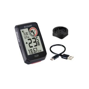 Kit ciclocomputador GPS Sigma Rox 2.0 Top mount 14 funciones negro