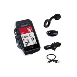 Kit ciclocomputador GPS Sigma Rox 11.1 Evo HR 150+ funciones blanco