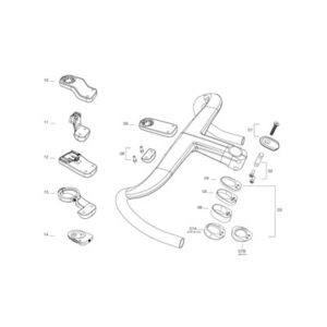 Tapa inferior Deda soporte ciclocomputador para manillar Alanera