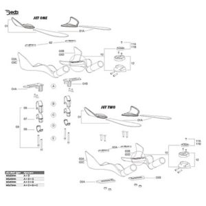 Juego de tornillos Deda extensiones Jet One aluminio