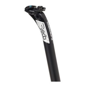 Tija de sillin Deda Superzero 31.6 350 mm 25 mm Offset carbono negro/blanco