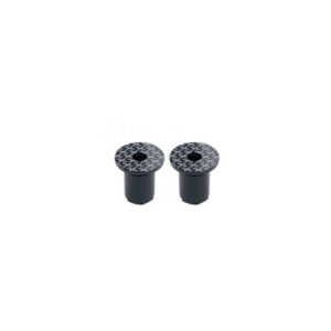 Juego de tapones manillar Deda negro/blanco
