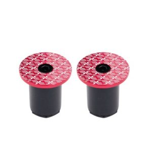 Juego de tapones manillar Deda rojo/blanco