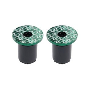Juego de tapones manillar Deda verde/blanco