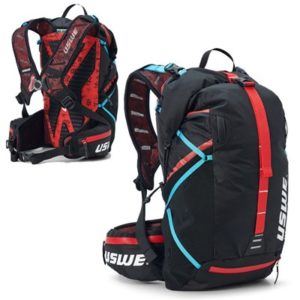 Mochila de hidratacion USWE Hajker 30 Summer enrollable NDM 2.1 deposito 3L negro/rojo