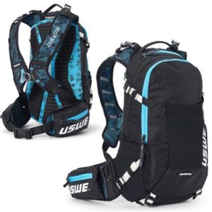 Mochila de hidratacion USWE Flow 16L Sas-Tec NDM 2.0 deposito 3 negro/azul