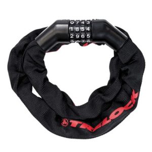 Candado cadena combinacion Trelock BC 600 110 cm - 6 mm negro/rojo