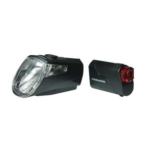 Juego de luces Trelock delantera LS 360 I-Go Eco 25 trasera LS 720 Reego USB negro