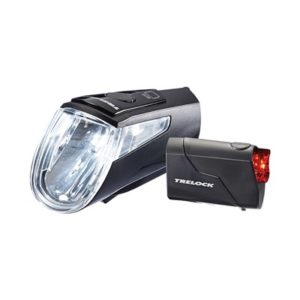 Juego de luces Trelock delantera LS 460 I-Go Power 40 trasera LS 720 Reego USB negro