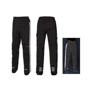 Pantalon impermeable Basil Skane Hivis hombre Bluesign negro con reflectantes