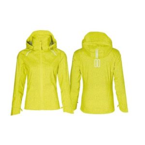 Chaqueta impermeable Basil Skane Hivis mujer Bluesign amarillo con reflectantes