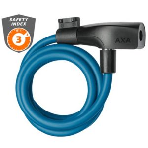 Candado cable AXA Resolute 120 cm - 8 mm azul