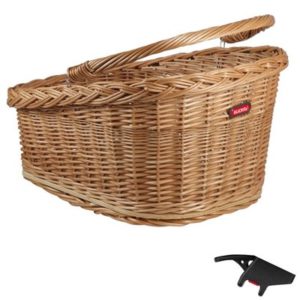 Cesto trasero Klickfix mimbre GT con clip 47x37x26 marron