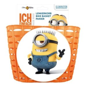 Cesta manillar Minion plástico, motivos naranja,B195xh105xt150