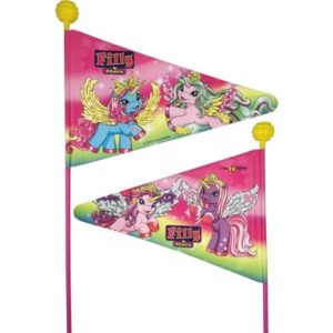 Banderita Filly Unicorn doble cara y divisible, violeta con moti