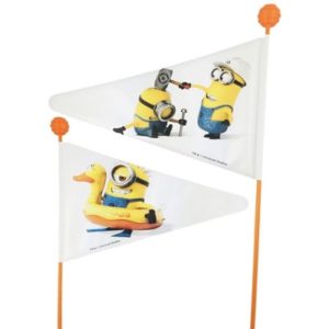 Banderita Minion doble cara,divisible, blanco con motivos