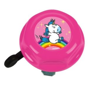 Timbre unicornio rosa, con motivos, Ø 55mm
