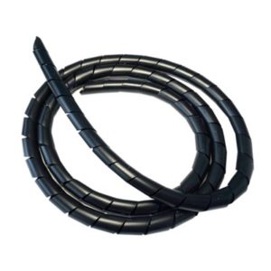 Protector de cables en espiral 5 metros x 8 mm Flexible negro